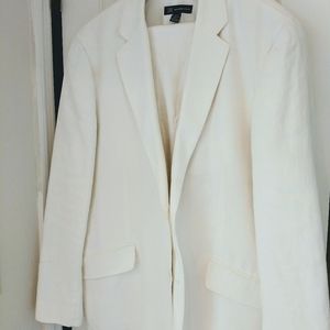 White 100% Linen 2-Pc Men's Suit